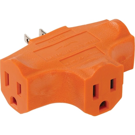All-Source Orange 15A 3-Outlet Tap LA-24-OC